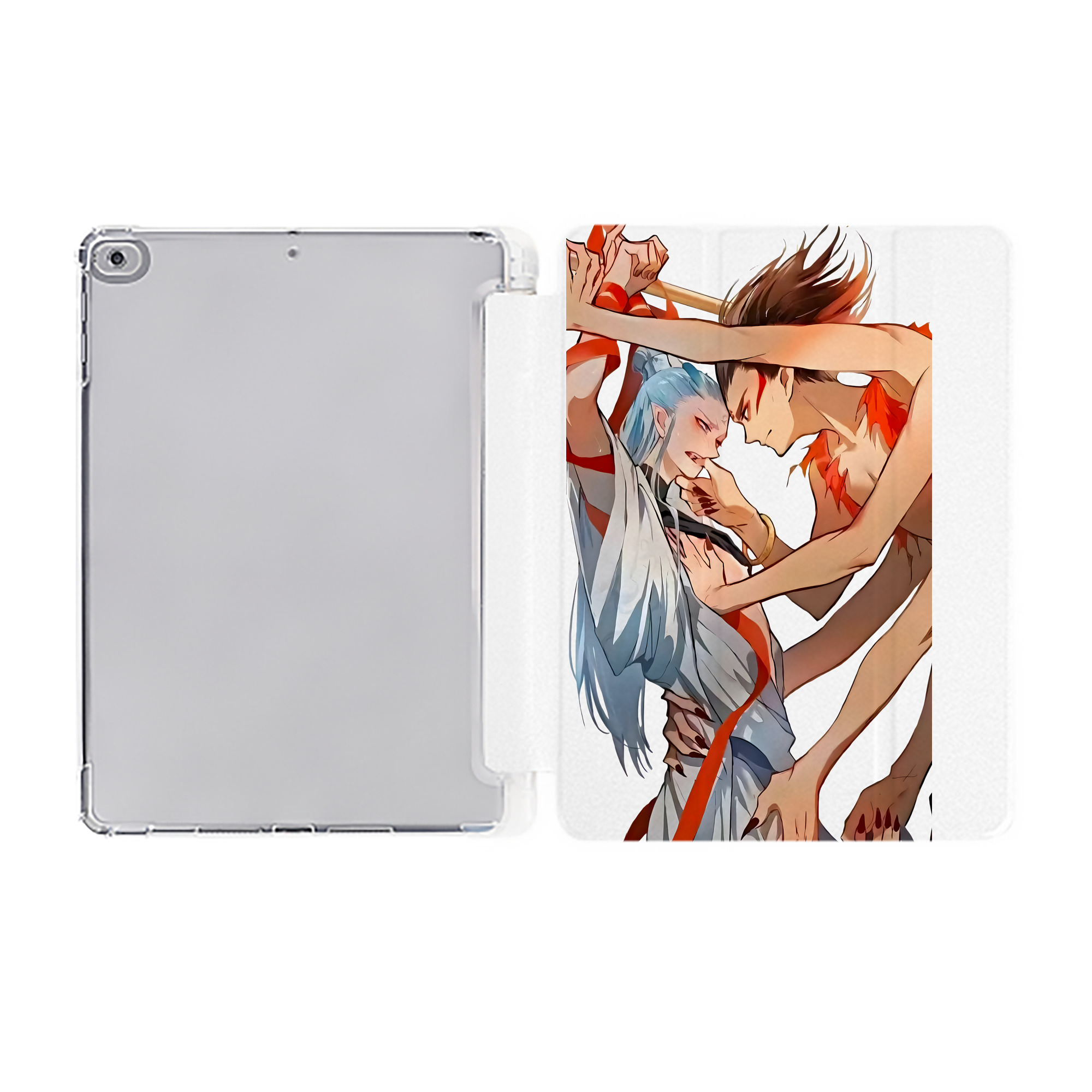 （画像用） Ne Zha 2 ナタ 魔童の大暴れ IPad ケース ペン収納付き 三つ折りスタンド PUレザー×シリコン 対応機種9.5/10.5/10.9インチ